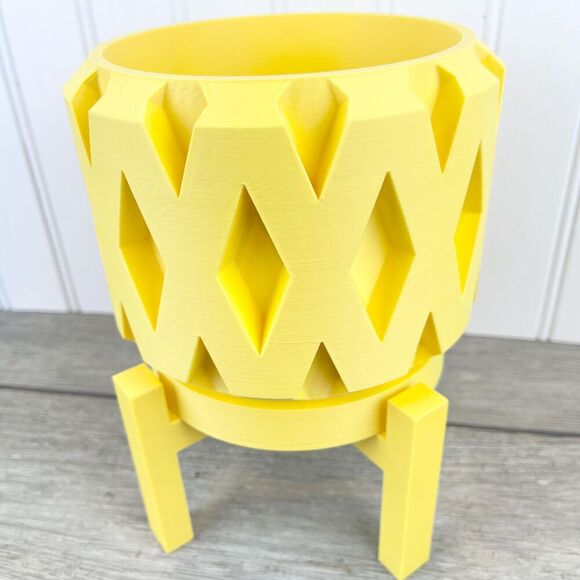 Indoor Flower Pot w/ Drainage Hole and Drip Tray , Rano Planter Pot - Picture 3 of 10